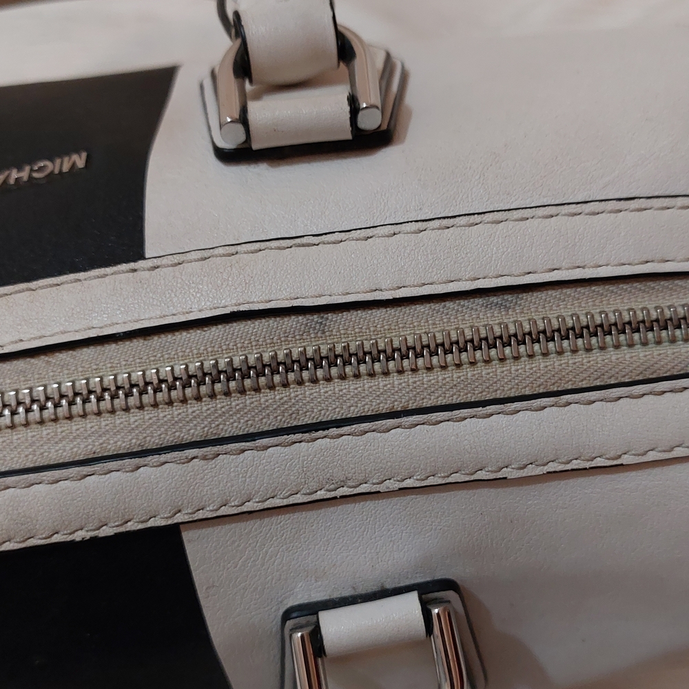 Michael Kors Ivory and Ebony Satchel - Picture 10 of 16